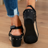 Women's Wedges with Open Toe and Slingback Strap