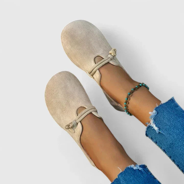 Women's Slip On Loafers with Flat Sole and Open Toe