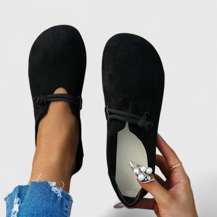 Women's Slip On Loafers with Flat Sole and Open Toe