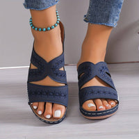 Women's Wedge Sandals with Slip On and Open Toe