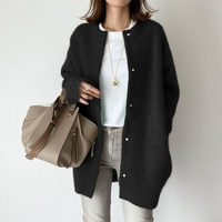 Women's Oversized Button Up Cardigan with Long Sleeves