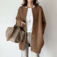 Women's Oversized Button Up Cardigan with Long Sleeves