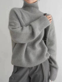 Women's Turtleneck Tops with Long Sleeves and Oversized Fit
