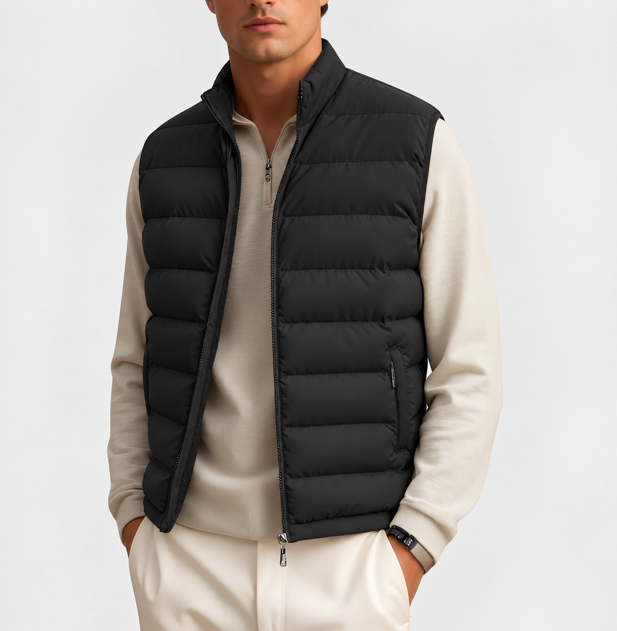 Men's Lightweight Sleeveless Gilet Vest with Insulated Fill