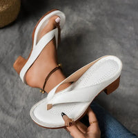 Women's Wedges with Thong Strap and Platform Sole