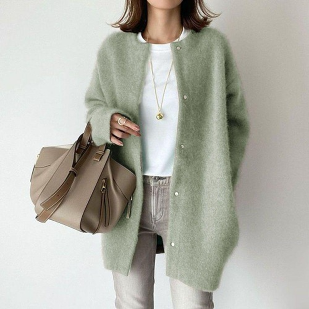 Women's Oversized Button Up Cardigan with Long Sleeves
