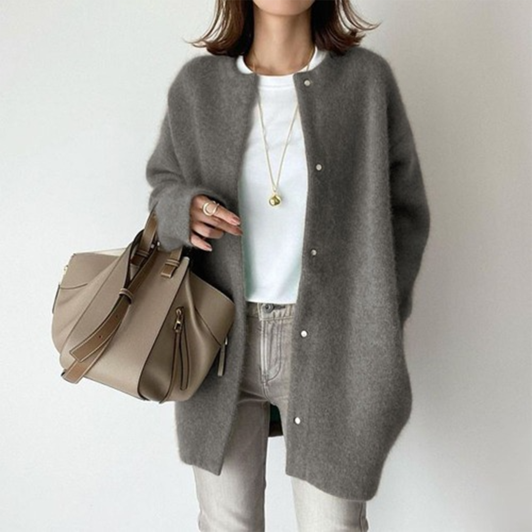 Women's Oversized Button Up Cardigan with Long Sleeves