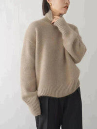 Women's Turtleneck Tops with Long Sleeves and Oversized Fit