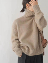 Women's Turtleneck Tops with Long Sleeves and Oversized Fit