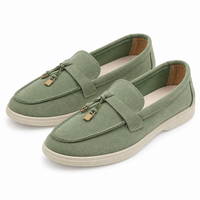 Men's Suede Metal Buckle Loafers with Smart Finish