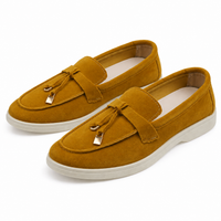 Men's Suede Metal Buckle Loafers with Smart Finish