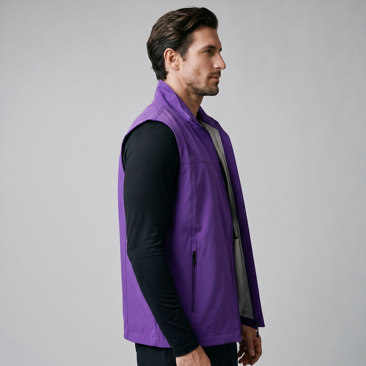 Men's Lightweight Utility Gilet with Zip Pockets View 52