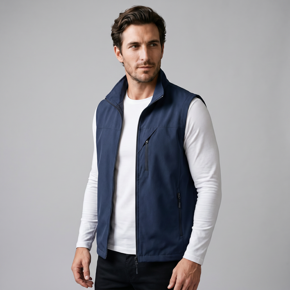 Men's Lightweight Utility Gilet with Zip Pockets View 56