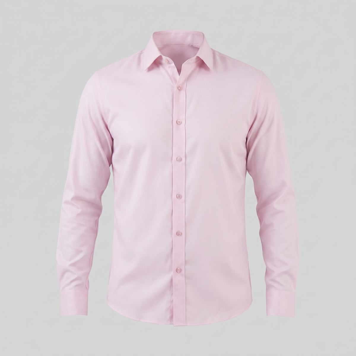 Men's Slim Fit Long-Sleeve Dress Shirt with Point Collar View 56