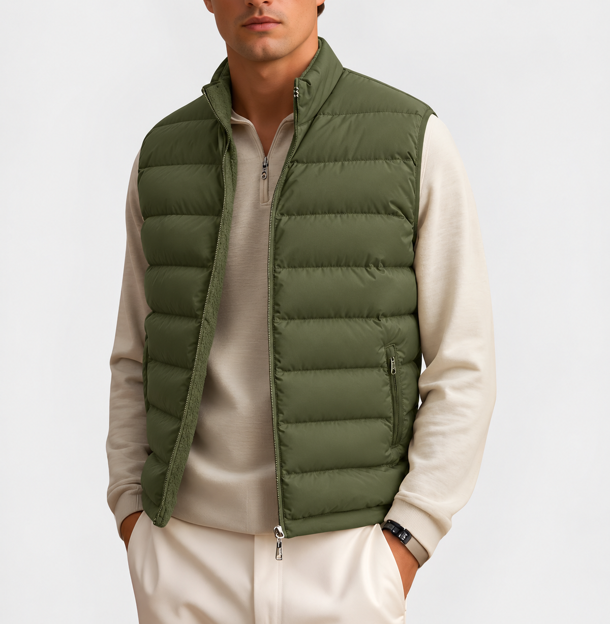 Men's Lightweight Sleeveless Gilet Vest with Insulated Fill