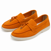 Men's Suede Metal Buckle Loafers with Smart Finish