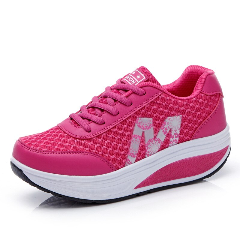 Women's Trainers with Lace Up and Platform Sole