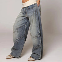 Women's Wide Leg Denim Jeans with High Waist
