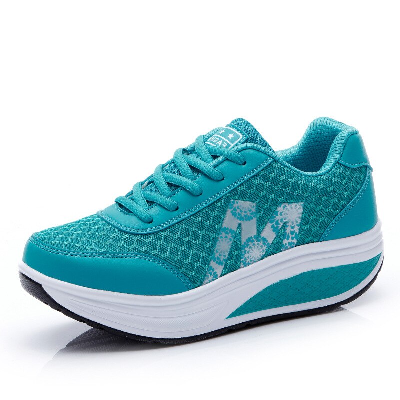 Women's Trainers with Lace Up and Platform Sole