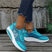 Women's Trainers with Lace Up and Platform Sole