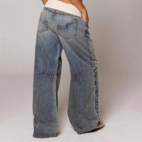 Women's Wide Leg Denim Jeans with High Waist