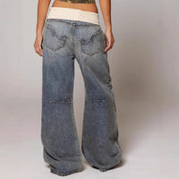 Women's Wide Leg Denim Jeans with High Waist