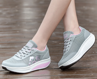 Women's Trainers with Lace Up and Platform Sole
