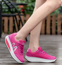 Women's Trainers with Lace Up and Platform Sole