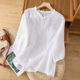 Women's Tops with V Neckline and Puff Sleeves