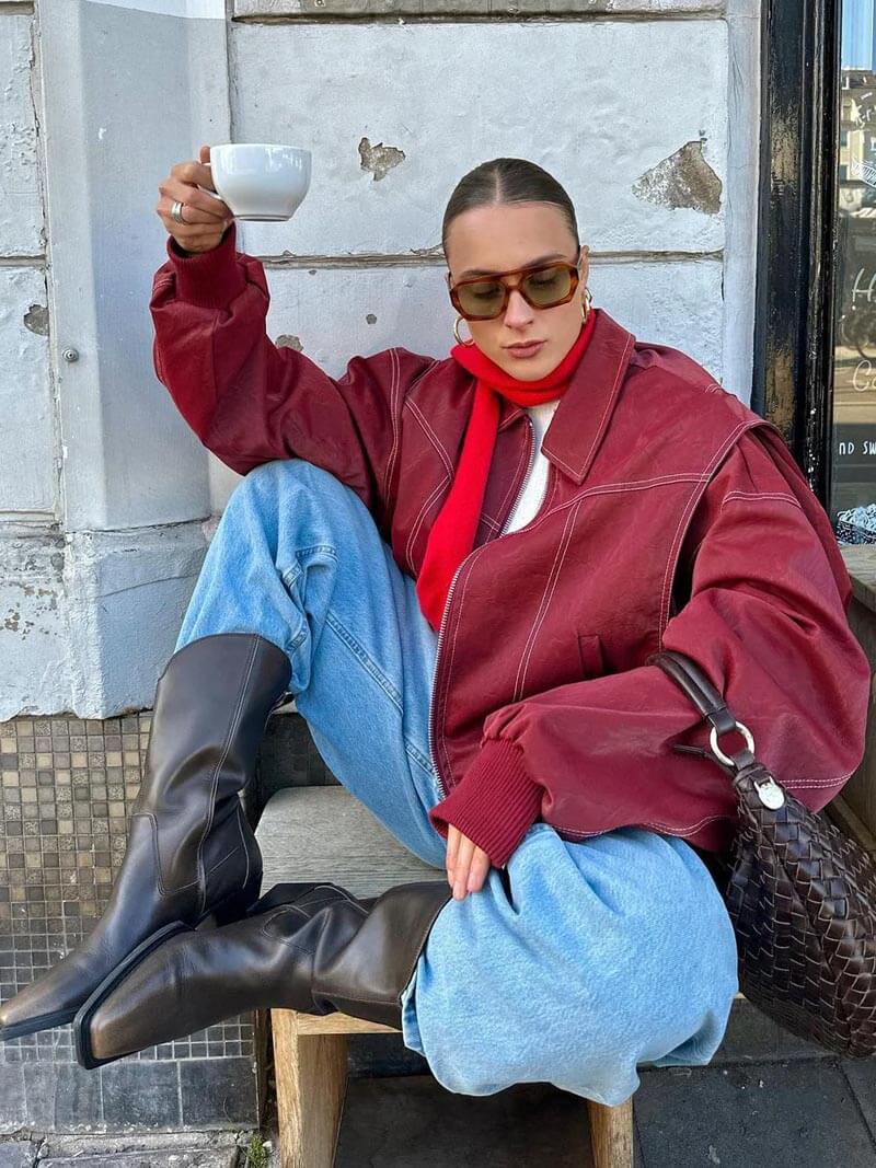 Women's Zip Up Windbreaker with Long Sleeves