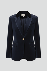 Women's Single Button Blazer with Peak Lapel