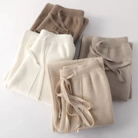 Women's Wide Leg Trousers with Drawstring Waist and Side Pockets