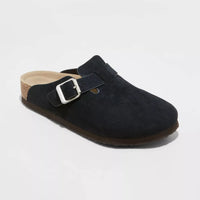 Women's Mules with Slip On and Buckle Strap