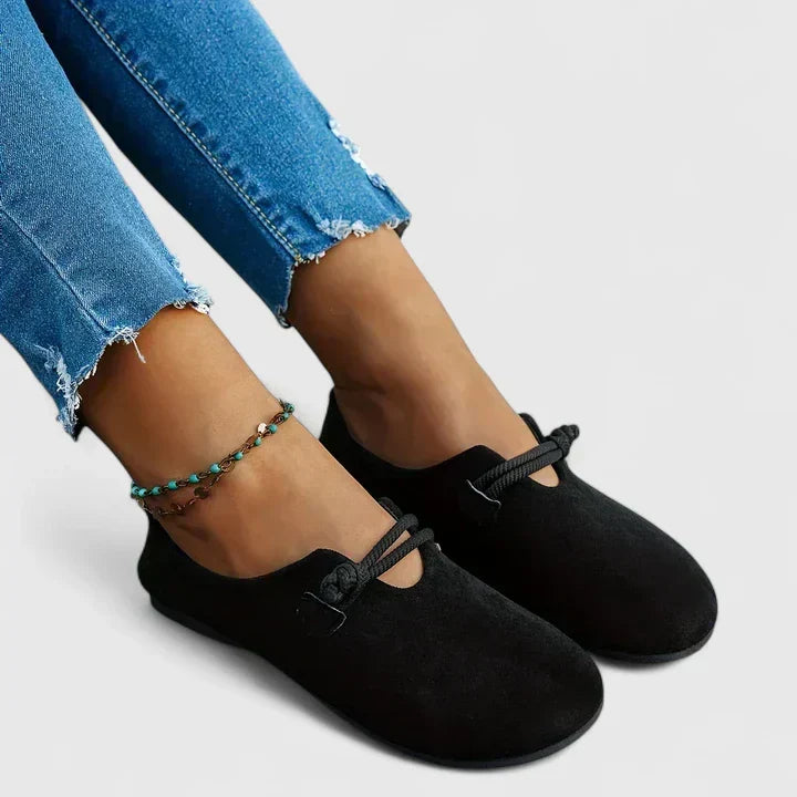 Women's Slip On Loafers with Flat Sole and Open Toe