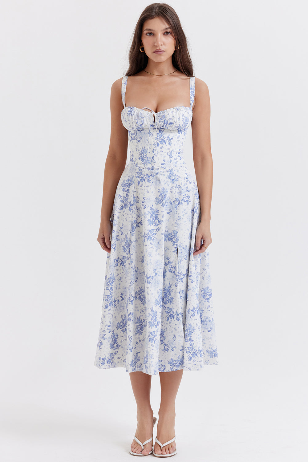 Women's Mini Wedding Guest Dress with Floral Print and Sweetheart Neckline