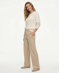 Women's Wide Leg Trousers with Drawstring Waist and Side Pockets