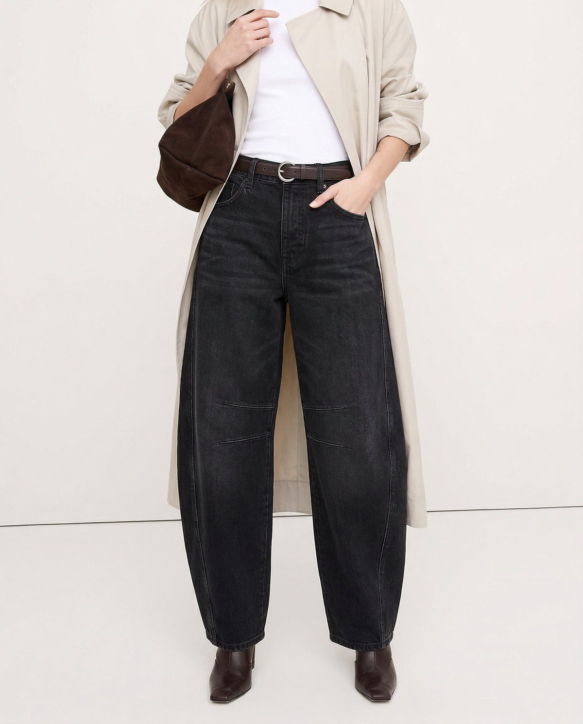 Women's Wide Leg Trousers with Animal Print and High Waist