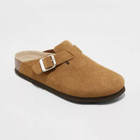 Women's Mules with Slip On and Buckle Strap