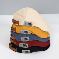Men's Adjustable Beret | Modern Elegant Flat Brim Close Up