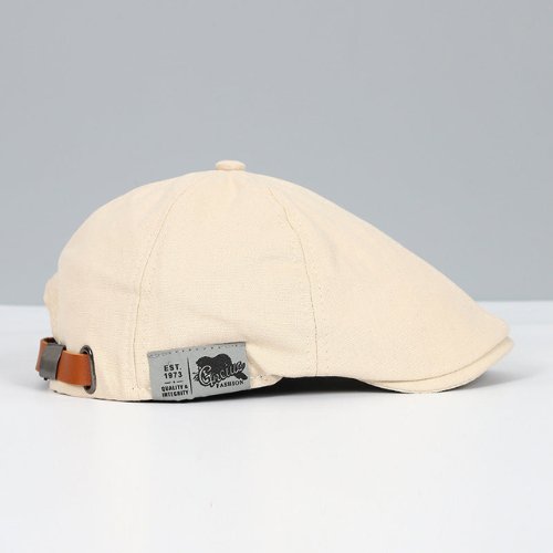 Men's Adjustable Beret | Modern Elegant Flat Brim Front