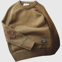 Men's Alpine Haven Sweater with Elbow Patch Detail Angle