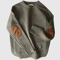 Men's Alpine Haven Sweater with Elbow Patch Detail Front