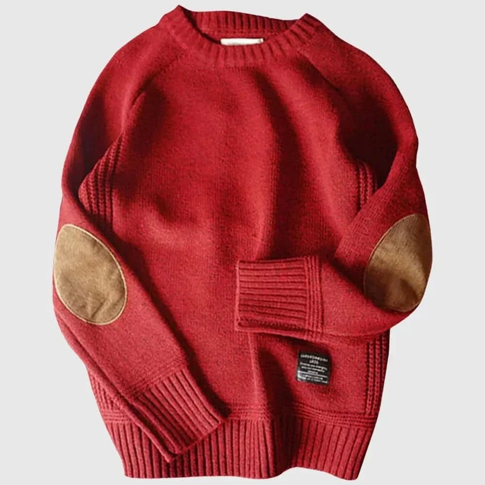 Men's Alpine Haven Sweater with Elbow Patch Detail Lifestyle