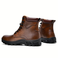 Men's Ankle Boots | Tall Shaft with Rugged Sole Close Up