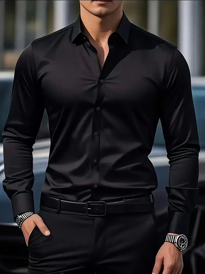 Men's Breathable Long Sleeve Slim Fit Shirt Alternate