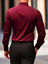 Men's Breathable Long Sleeve Slim Fit Shirt View 13
