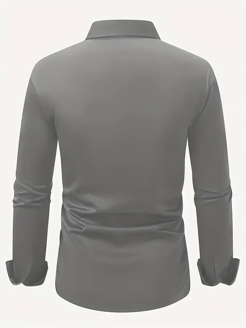 Men's Breathable Long Sleeve Slim Fit Shirt View 17