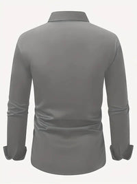 Men's Breathable Long Sleeve Slim Fit Shirt View 17