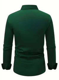 Men's Breathable Long Sleeve Slim Fit Shirt View 19