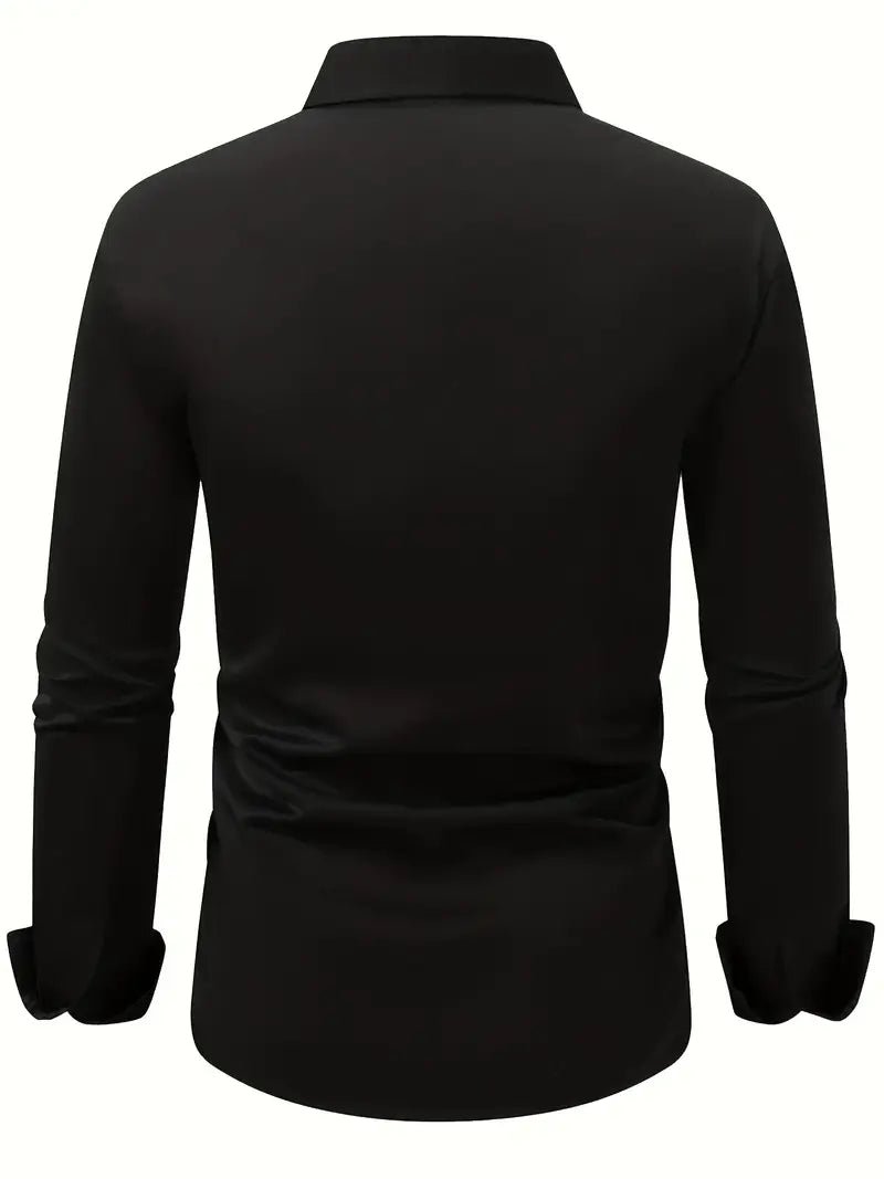 Men's Breathable Long Sleeve Slim Fit Shirt View 20